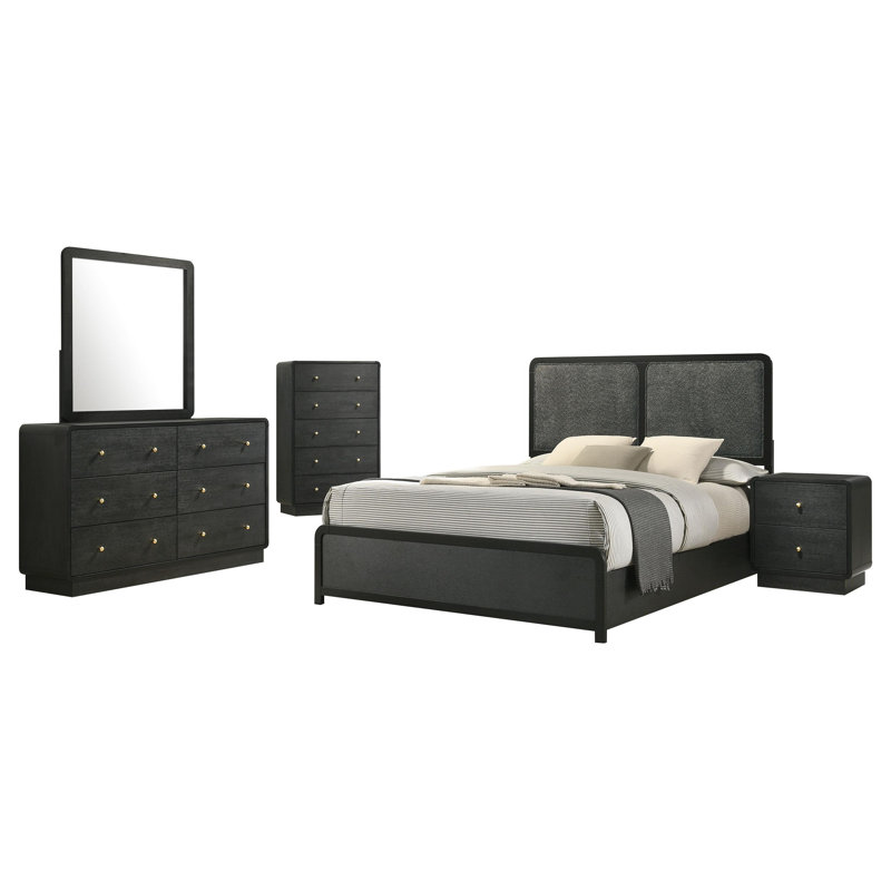 Robitaille 5-piece Eastern King Bedroom Set Black, King