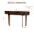 Leyna Fluted Wood 2-Drawer Oval Shaped Console Table