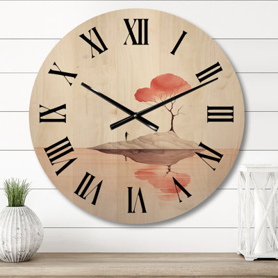 Horloge murale en bois massif Perth