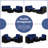 5 Piece Outdoor Furniture Set With Seat & Back Cushions Tempered Glass Tabletop-106973818