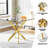 Square with Stainless Steel Base Dining Table-333366489