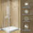 36" W x 36" D x 72" H Semi-Frameless Double Outswing Corner Shower Door Shower Enclosure with 1/4" Clear Tempered Glass