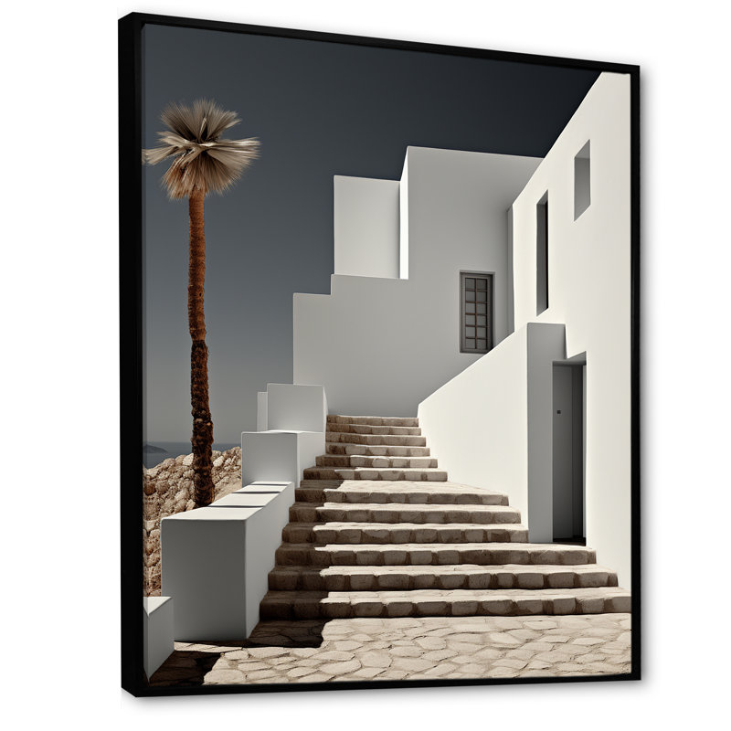 «Beach House», impression sur toile, Cadre flottant noir, H 20 po x l 12 po x P 1 po