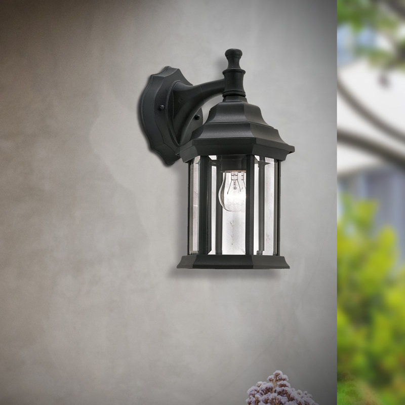 Lanterne murale d'extérieur 1 lumière H 12 po Terrest, Noir
