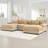 92"  Oversized Cloud Modular Sectional Couch-774393171-774393169-774393175