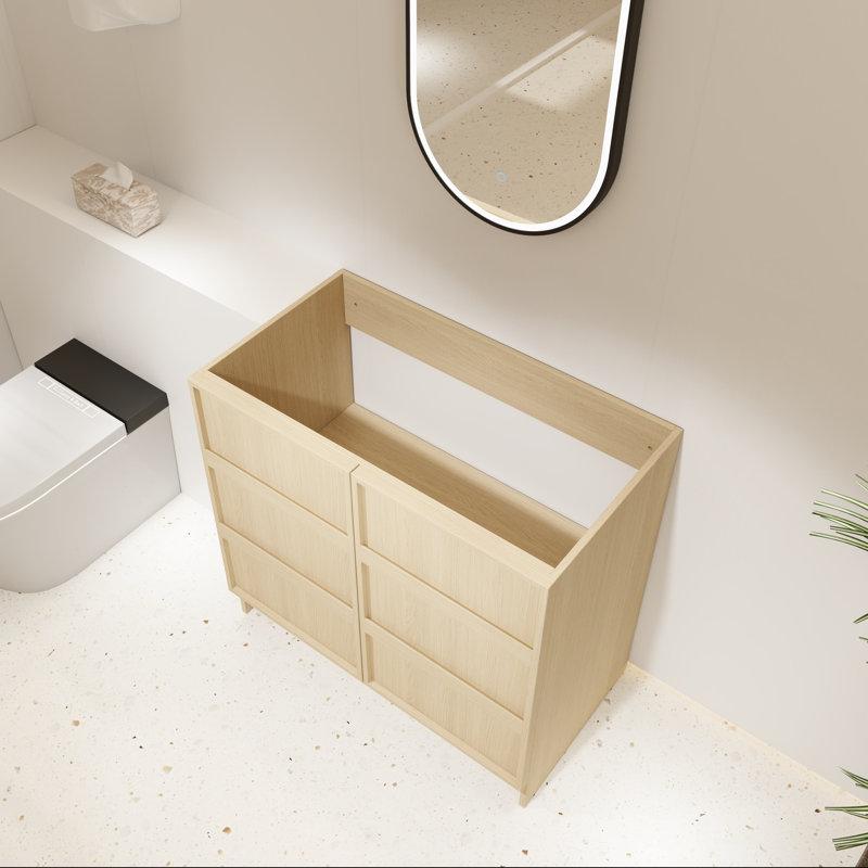 Base de meuble-lavabo sur pied 36 po avec portes à fermeture douce, 36"