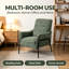 Chaises d'appoint confortables, tissu vert, méridienne industrielle moderne pour la maison