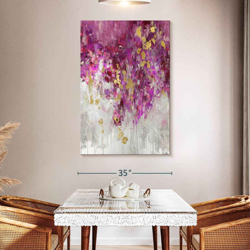 Avery Cascade Magenta, 51" H x 34" W