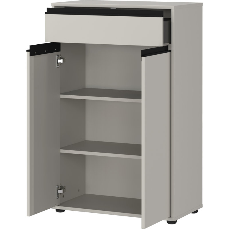 Beedon Tilt Protection Bathroom Cabinet, Silver colors