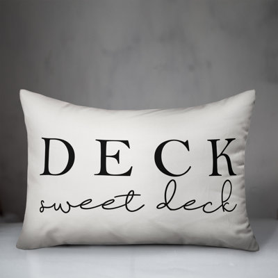 Textual Outdoor Throw Pillow
