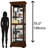 Bratcher Cherry Bordeaux Curio Cabinet with Lighting and Sliding Door