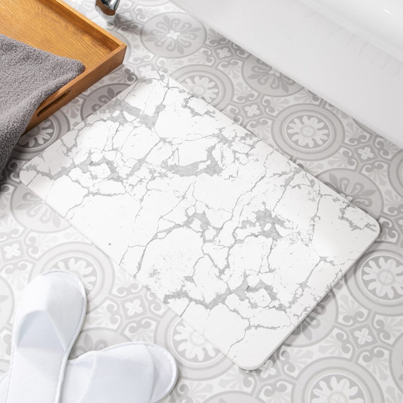 Non-Slip Shower Mat, White