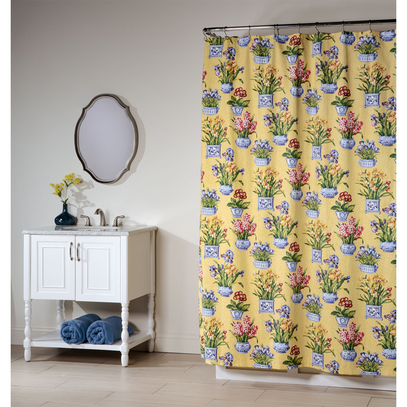 Rideau de douche simple 100% coton Melanie