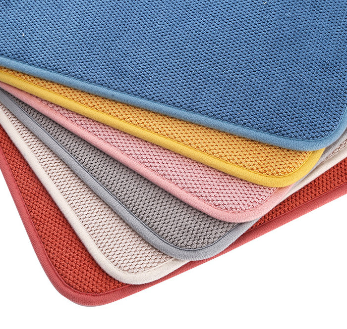 Tapis de vaisselle en microfibre, tapis de cuisine absorbant pour comptoir de cuisine, tapis de vaisselle ultra absorbant 15,74 po x 11,8 po; gris