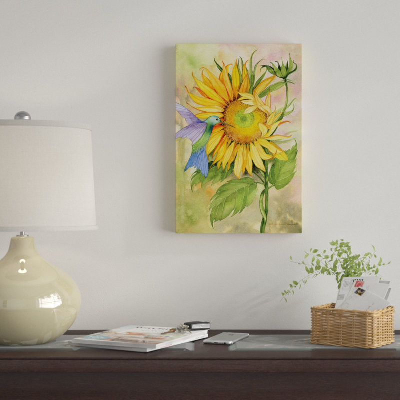 « summer fun oiseau », impression sur toile, H 18 po x l 12 po x P 1,5 po, Toile tendue, Pas de tapis