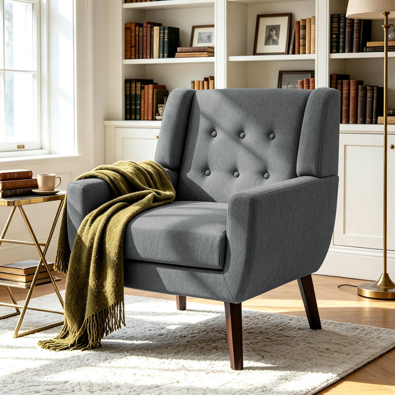Fauteuil Jaqueze, Mélange de lin gris performance