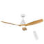 Ventilateur de plafond d'intérieur 52 pouces avec DEL intégrées - blanc mat avec pales à grain de bois brun antique