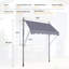 Pare-soleil rétractable de 118 po avec protection en tissu et structure de support
