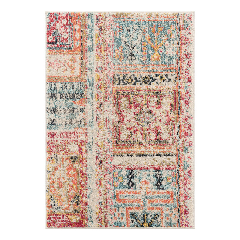 Ector Washable Abstract Indoor Rug, Rectangle 8' x 10'
