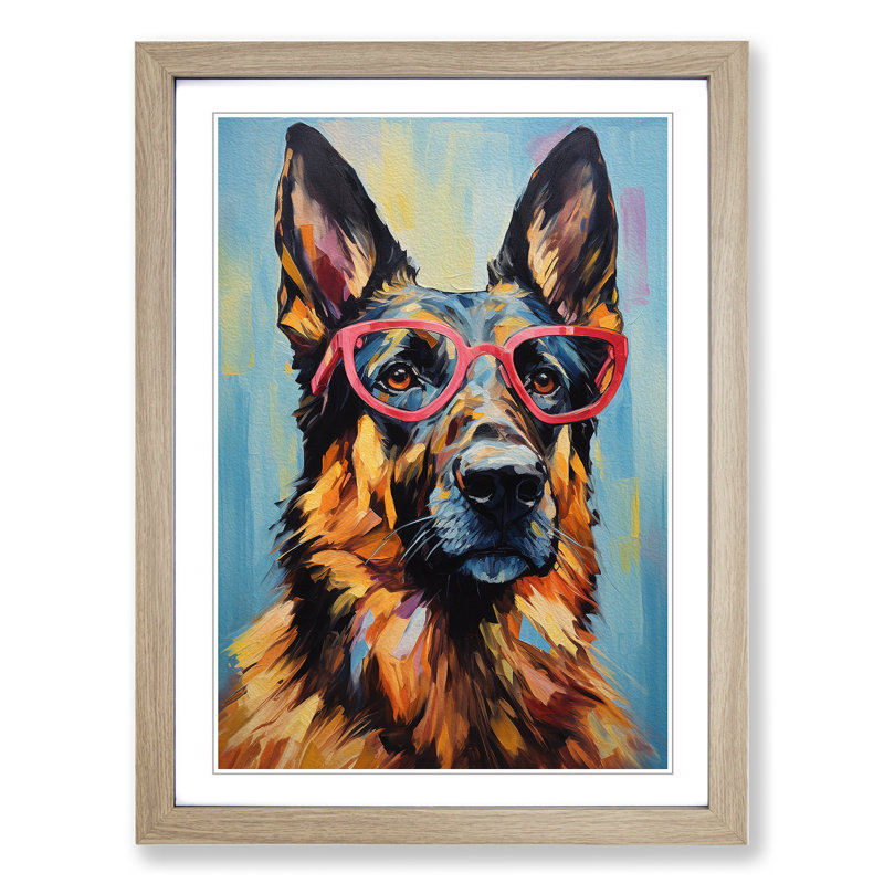 Single Picture Frame Print on Wood, 34cm H x 25cm W, Oak Framed