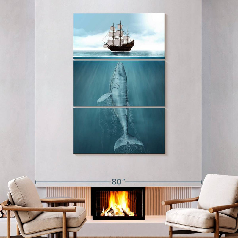 Brampt Large Whale, 74" H x 48" W