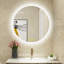 Miroir rond de salle de bain anti-buée avec éclairage réglable Airalyn-502926914