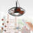 Mistkowski 20" 5 ABS Blades Small Caged Flush Mount Ceiling Fan with LED Lights,Pastoral style