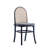 Paragon Industry Chic Upholstered Natural Cane Ash Wood Dining Chair in Black and Gray-72063830
