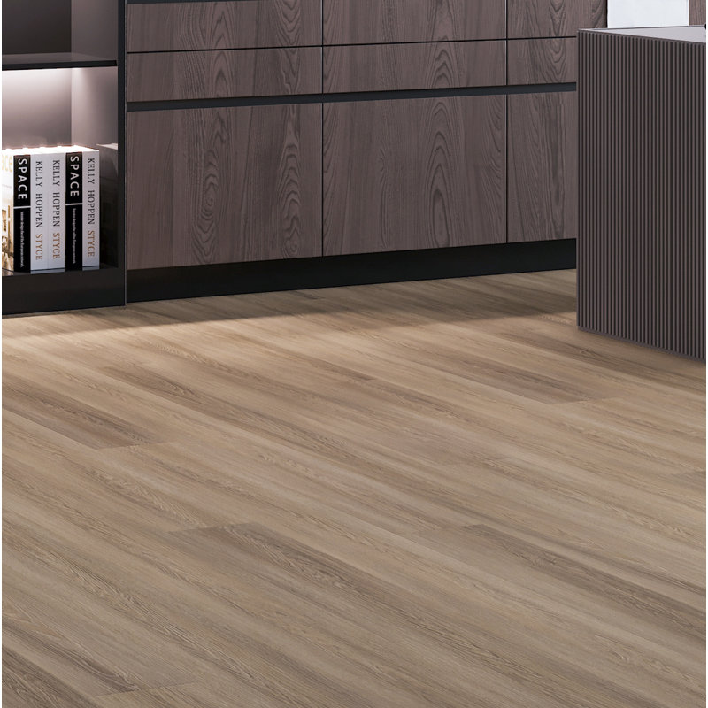 7" x 60" x 9.5mm Oak Click Lock WPC Luxury Vinyl Plank, Vogue Tan