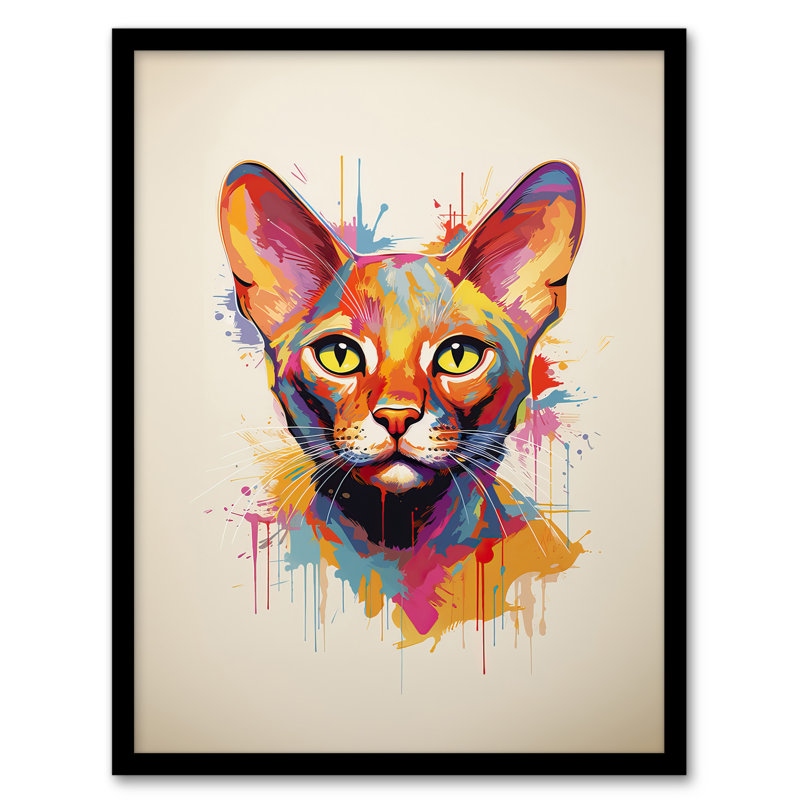 Abyssinian Cat Artwork - Single Picture Frame Print