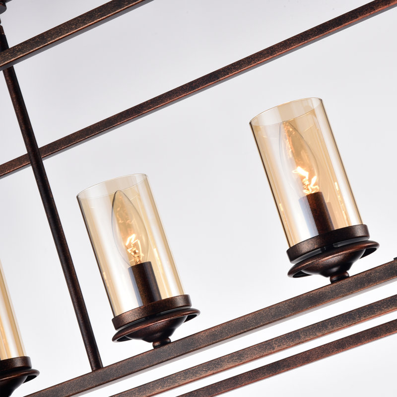 Shevin 5 - Light Lantern Pendant, Black Brushed Gold