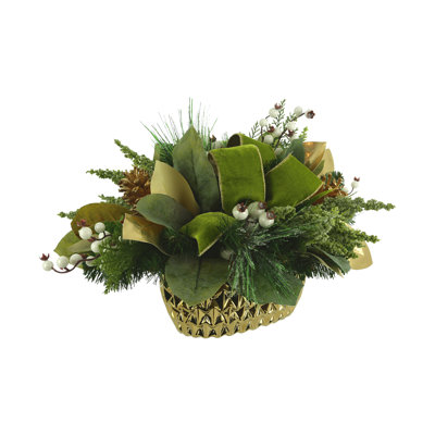 Heather And Magnolia Holiday Arrangement
