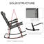 Ensemble de chaises berçantes d'extérieur 2 pièces Outsunny, ensemble de chaise berçante pliante pour patio avec appui-tête