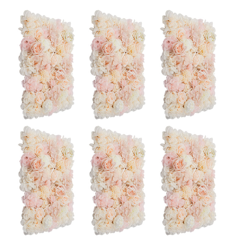 Panneau de roses artificielles 23,6 "x 15,7", Blanc