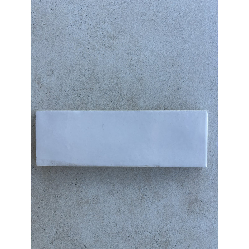 Carreaux Gleeze Bianco 2 x 6, Ivoire/blanc
