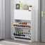 Armoire de rangement à chaussures à 3 niveaux avec tiroirs rabattables, range-chaussures autoportant pour 16 à 20 paires de 31,5 po de largeur pour le vestibule-1326306330