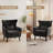 Thick Cushion Tufted Button Velvet Accent Chair-778263688