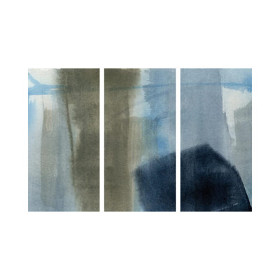 «Blue I», ensemble d'art mural sur toile tendue (ensemble de 3)