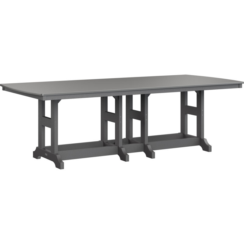 Table de salle à manger rectangulaire 96 po Berlin Gardens Garden Classic, Gris fumée, H 30,87 po x l 96 po x P 44 po