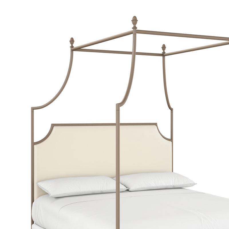 337 Flying Arch Canopy Bed | Complete Canopy, Bronze/Beige, King