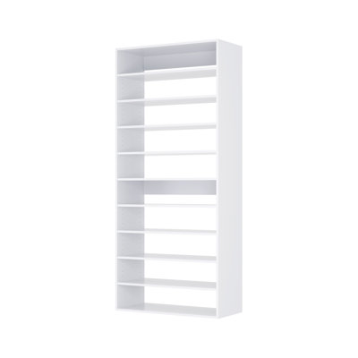 Shoe Shelf Tower Unit in White