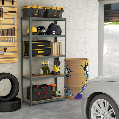 Costway 4 Pcs 5 Tier Adjustable Garage Shelving Unit With 2000 Lbs Max Load For Warehouse