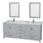 Sheffield 79" Freestanding Double Vanity Base Only with 70" Mirror-31336917