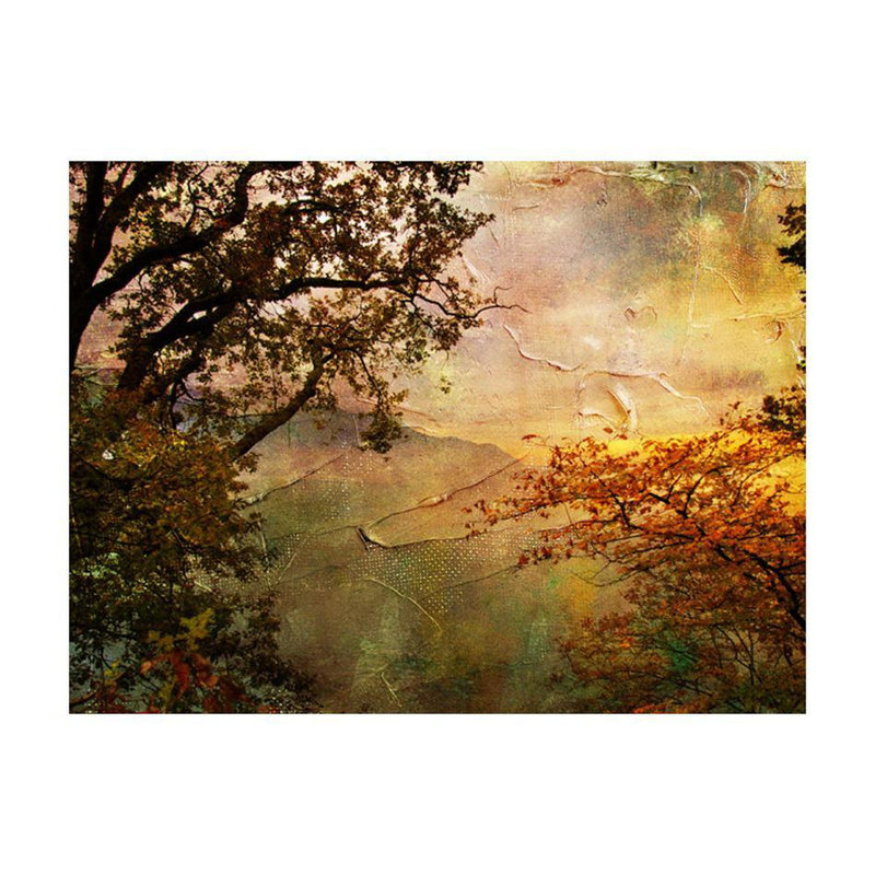Murale peinte d'automne, L 90 po x l 118 po
