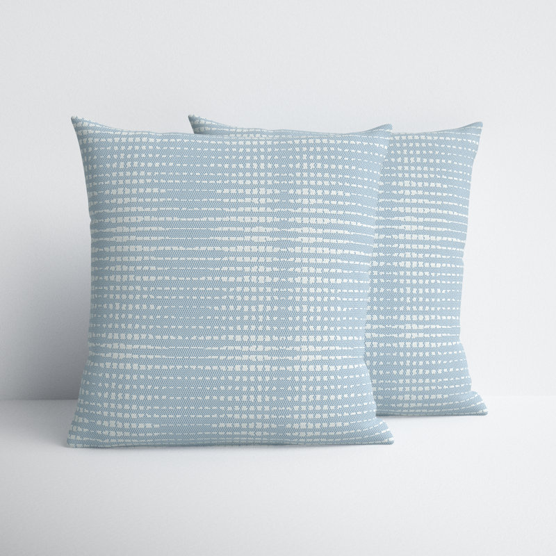 Fenna No Decorative Addition Indoor/Outdoor Throw Pillow, Sky, 16" x 16"