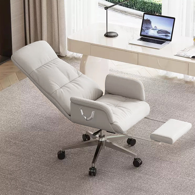 Fauteuil de bureau inclinable à réglage manuel, Beige