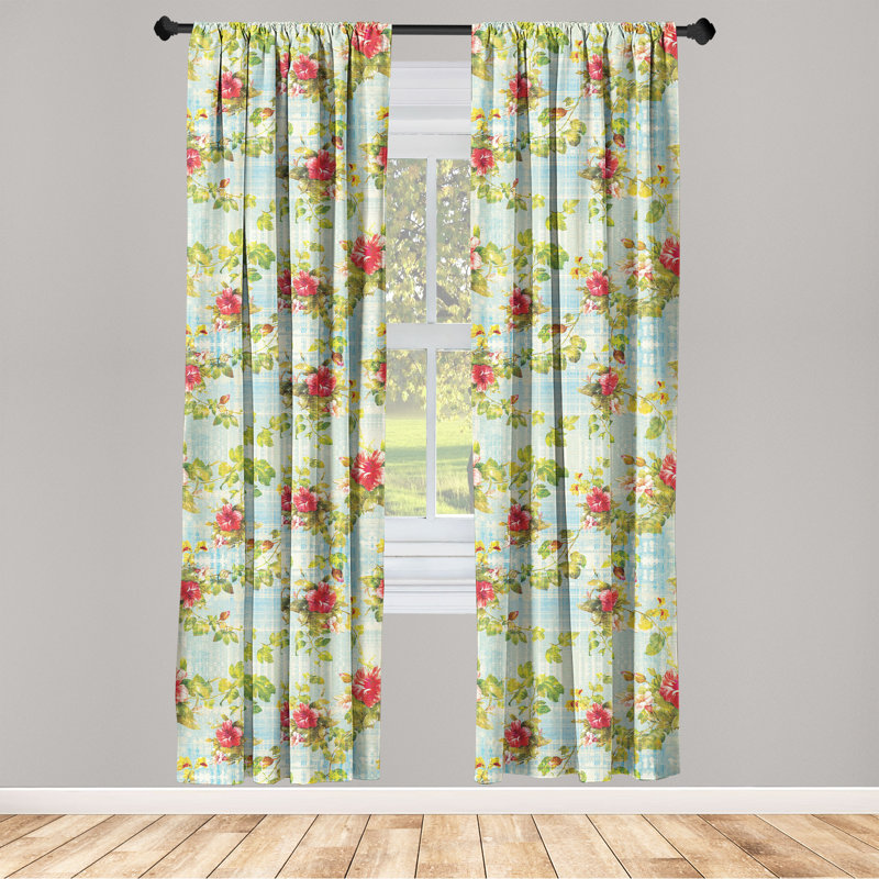 Semi Sheer Curtain Pair, 56" W x 63" H