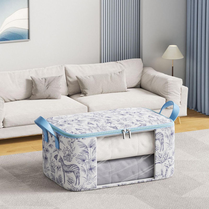  Quilt Storage Bags Moving Packing Bags, Large Capacity Storage Bins Portable Storage Containers with Reinforced Handles for Blanket, Comforter, Bedding