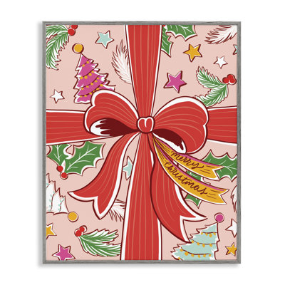 «Christmas Bow and Trees», estampe numérique par Heather McLaughlin