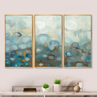 Dots On Glass II - 3 pièces, reproduction sur toile